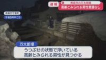 【速報】青森市の万太郎堰　高齢とみられる男性意識なし