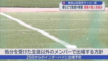 寮などで飲酒・喫煙　強豪・青森山田高校のサッカー部の部員十数人を処分