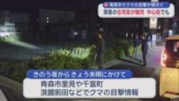 【青森市内 クマ出没】日中も新たな目撃情報　学校付近に出没か