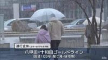 青森県内一部地域で雪　ゴールドラインは通行止めへ