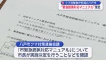 八戸市が「緊急銃猟対応マニュアル」を策定　クマ対策連絡会議で確認