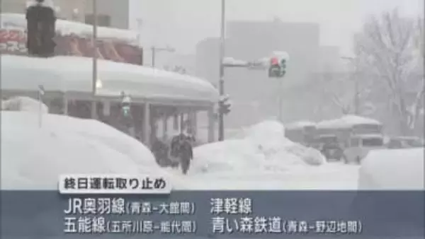 交通機関に影響　青森市で積雪160cmを超える