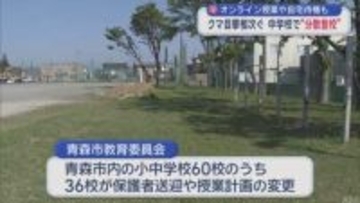 オンライン授業や自宅待機も　クマ目撃相次ぐ 中学校で“分散登校”／青森市