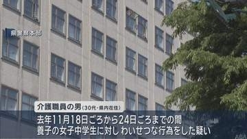 養子の女子中学生に不同意わいせつ疑い　30代父親を逮捕