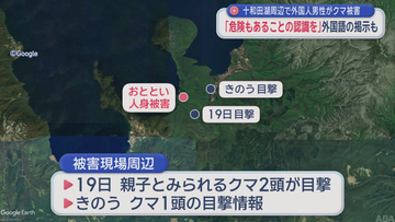 十和田湖周辺で外国人男性がクマ被害　「危険もあることの認識を」外国語の掲示も