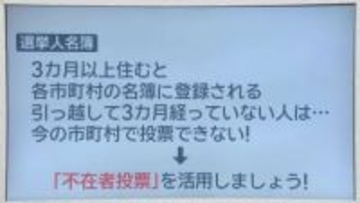 【30秒でわかる期日前投票】　不在者投票