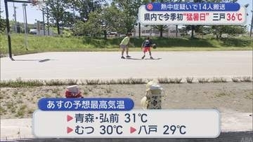 熱中症疑いで14人搬送　青森県内で今季初“猛暑日”　三戸36℃