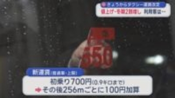28日からタクシー運賃改定　値上げ・冬期2割増し　利用客は…／青森県