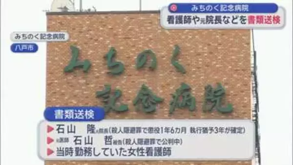 みちのく記念病院　看護師や元院長などを書類送検／八戸市