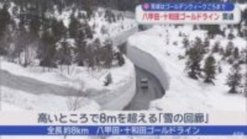 八甲田・十和田ゴールドライン開通　雪の回廊 見頃は大型連休ごろまで
