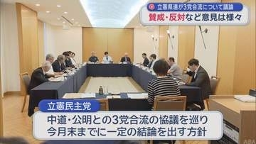 賛成・反対など意見は様々　立憲民主党青森県連が3党合流について議論