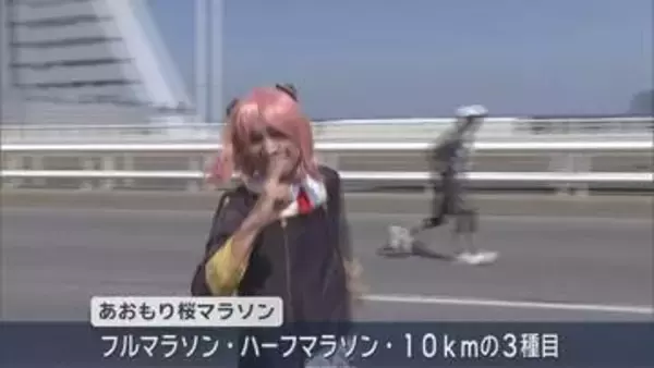 見頃を迎えた桜を眺めながら　「あおもり桜マラソン」開催