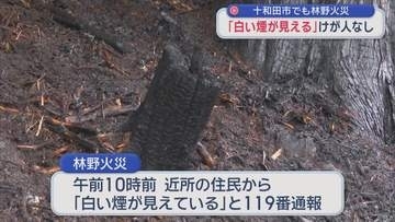 「白い煙が見える」　十和田市三本木で林野火災
