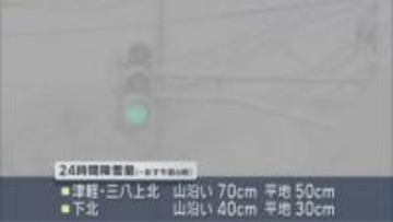 最長・最強寒波　積雪急増 大雪による交通障害に警戒／青森県