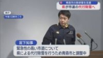 青森市の除排雪を支援　県が市道の代行除雪へ