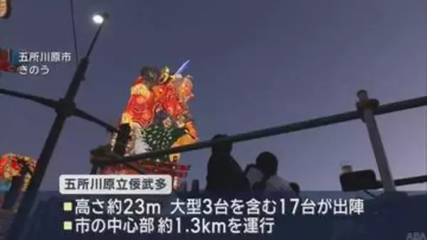 五所川原立佞武多　新作の大型2年ぶりに出陣