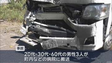 【速報】青森・野辺地町の国道で車4台が絡む事故　3人搬送