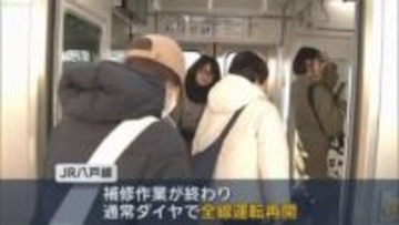 JR八戸線 全線運転再開　新幹線の帰省ピーク