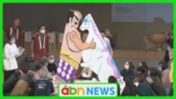 雷電為右衛門の故郷で巨大紙相撲大会！2メートル超の力士が熱戦を展開【長野・東御市】
