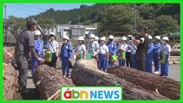 林業次世代へ! 小学生対象の学習会 「木曽ヒノキの価値は…」原木市場の見学や競り体験も【長野・木曽町】
