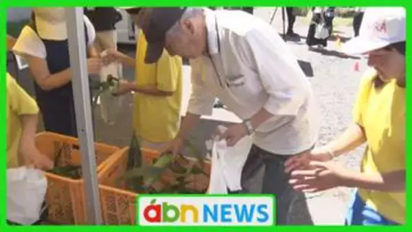 わずか20分で完売！全校児童58人が育てた甘〜いトウモロコシ440本　開店前から大行列【長野・上田市】