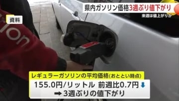 県内のレギュラーガソリン155円　3週ぶりに値下がり　灯油価格は横ばい　秋田