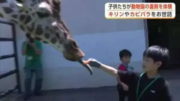 寝床の掃除や餌やりに奮闘　夏休み中の子供たちが動物園の裏側を体験　大森山動物園サマースクール　秋田市