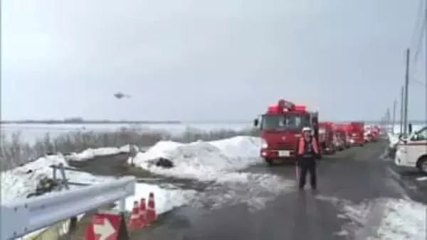 男性2人が転落 1人は意識不明　ワカサギ釣り中に　秋田・三種町