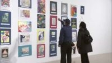 児童生徒が制作した絵画や立体作品など一堂に　個性豊かな約1050点展示　秋田市で県児童生徒美術展