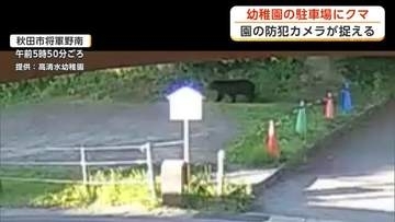 幼稚園の敷地にクマ出没　数分前には付近をランニングする人も　秋田市で7日未明～朝にかけ目撃相次ぐ