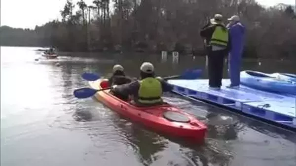 「スポーツ体験で町おこしへ　カヌー拠点「竹嶋潟カヌーパーク」オープン　秋田・にかほ市」の画像