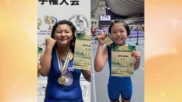 競技歴10カ月で全国制覇、連覇も達成　秋田・潟上市のレスリング道場「追分勲武館」で切磋琢磨する2人の小学生女子選手