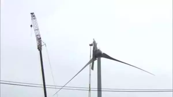 男鹿市の風力発電風車事故　破損ブレードの撤去始まる　第三者交えた委員会が原因調査へ　秋田