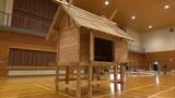 「大館アメッコ市のシンボル「神殿」地元学生が製作　小型・軽量化に成功　分解でき運搬しやすい設計に　秋田」の画像1