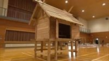 大館アメッコ市のシンボル「神殿」地元学生が製作　小型・軽量化に成功　分解でき運搬しやすい設計に　秋田