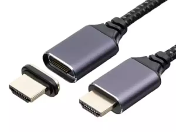 近づけるだけで“カチッ”と接続、マグネット式端子のHDMIケーブル