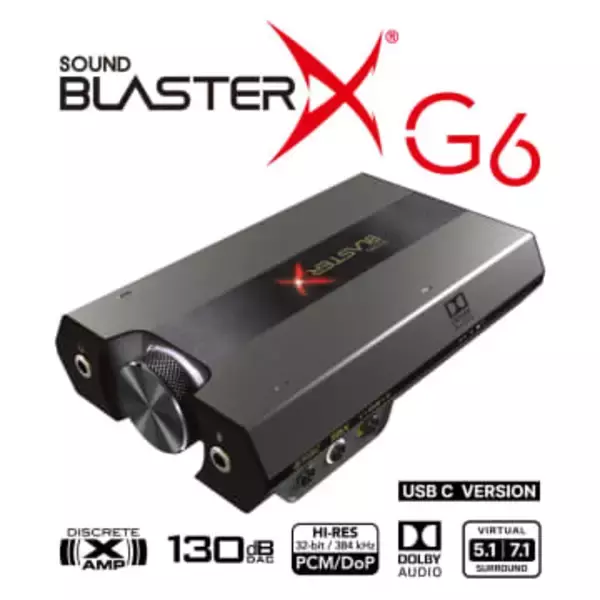 ゲーミングDAC「Sound BlasterX G6」にType-Cモデル。PS5やSwitch2で使用可能