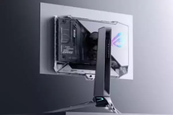 ASUS、半透明ボディのタンデムOLEDモニター。高速720Hzフレームレート対応