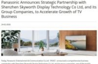 パナソニック、欧州のテレビ販売を中国スカイワースが主導。有機ELモデルの共同開発も