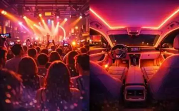 ヤマハ、自動車内の照明を“ライブ会場化”「Music:AI for Lighting」