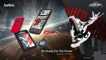 「スパイダーマン」最新作デザインの薄型モバイルバッテリー