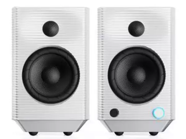 FIIO、XLR搭載/Bluetooth対応のアルミ鋳造筐体アクティブスピーカー「SP5」ホワイトモデル