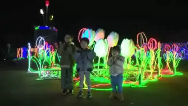 砺波の冬夜を彩る「KIRAKIRAミッション」開幕、新登場「光のチューリップ畑」で幻想空間演出