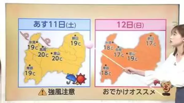 土曜は「昼から晴れるが西よりの強風に注意」【気象予報士 解説（ソラをライブ）】