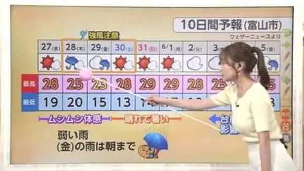 「冬のイメージ」の気嵐が初夏の田んぼに？　27日は台風発生の兆し【気象予報士解説（ソラをライブ）】