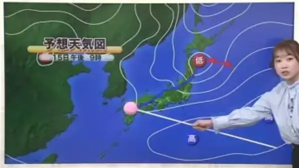 15日の天気のポイントは「気温急上昇 3月並みの暖かさ」【ソラをライブ】