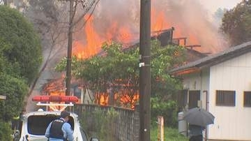 「聞いたことのない雷が鳴った」落雷で住宅が全焼か　富山市吉作　消火に2時間半　富山県西部では一時レベル3大雨警報も