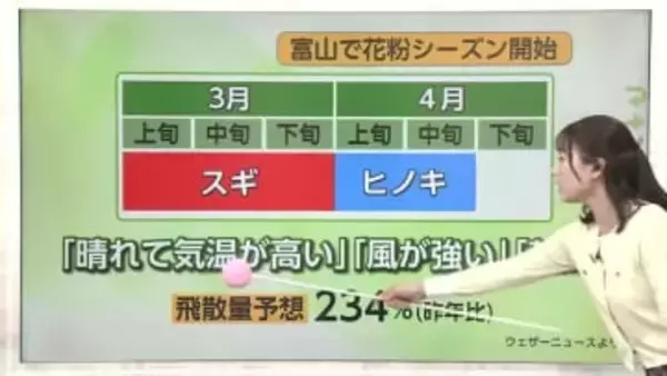 スギ花粉が平年より1日早く飛散開始　25日大学入試の朝は雨予報【気象予報士 解説】