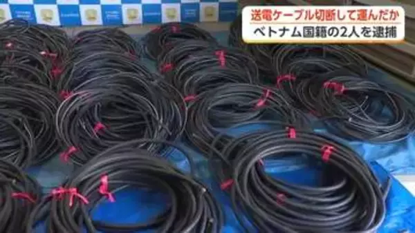 太陽光発電所から銅線2210キロ盗んだ疑い　ベトナム国籍の男2人逮捕　富山・氷見市