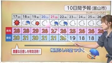 「梅雨前最後の晴れ」は17日までか　18日から北陸も梅雨入り？【気象予報士 解説（ソラをライブ）】